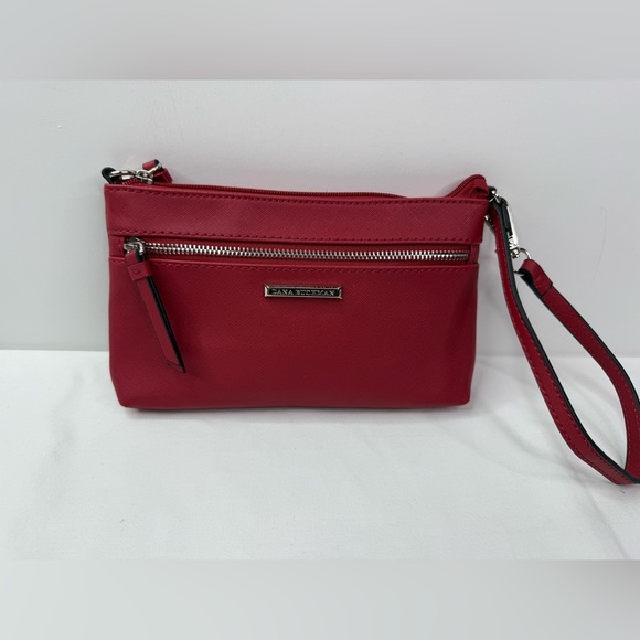 Dana Buchman Red Wrislet Shoulder Bag with Silver Accents - Picture 1 of 10